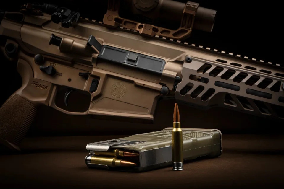Sig Sauer MCX SPEAR, the civilian version of its new Next Generation Squad Weapon, selected in April 2022 by the Army as its M4/M16 and SAW replacement for close combat forces. (Sig Sauer)