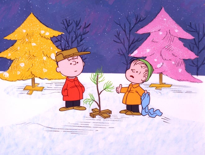 Charlie Brown and Linus discuss a Christmas tree and the real meaning of the holiday in the classic television special A Charlie Brown Christmas.